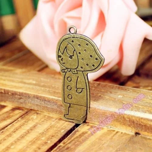 46x25MM Antique Silver Zinc Alloy Girl Charm Pendant for DIY Necklace Bracelet Jewelry Making