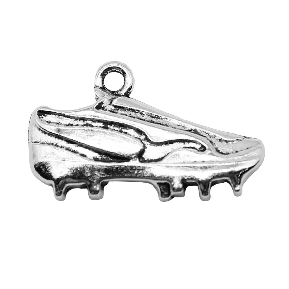 15x25mm 1.7g Multicolor Zinc Alloy Spiked Shoe Charm Pendant for Sports Theme DIY Jewelry Making