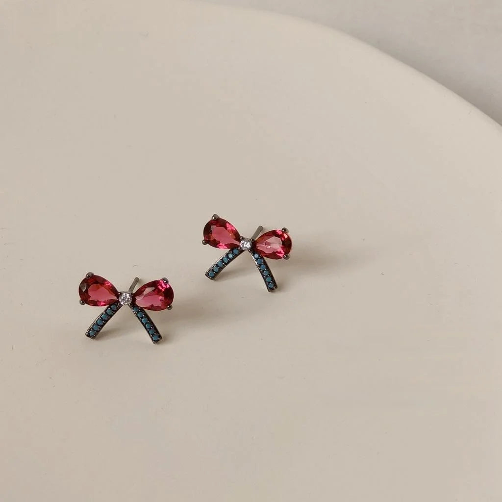 Ethnic Geometric Copper Micro Pave Zircon Stud Earrings Jewelry