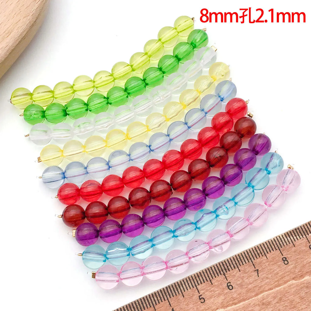 Transparent Faceted Acrylic Round Spacer Beads for Bracelet and Necklace Jewelry Making