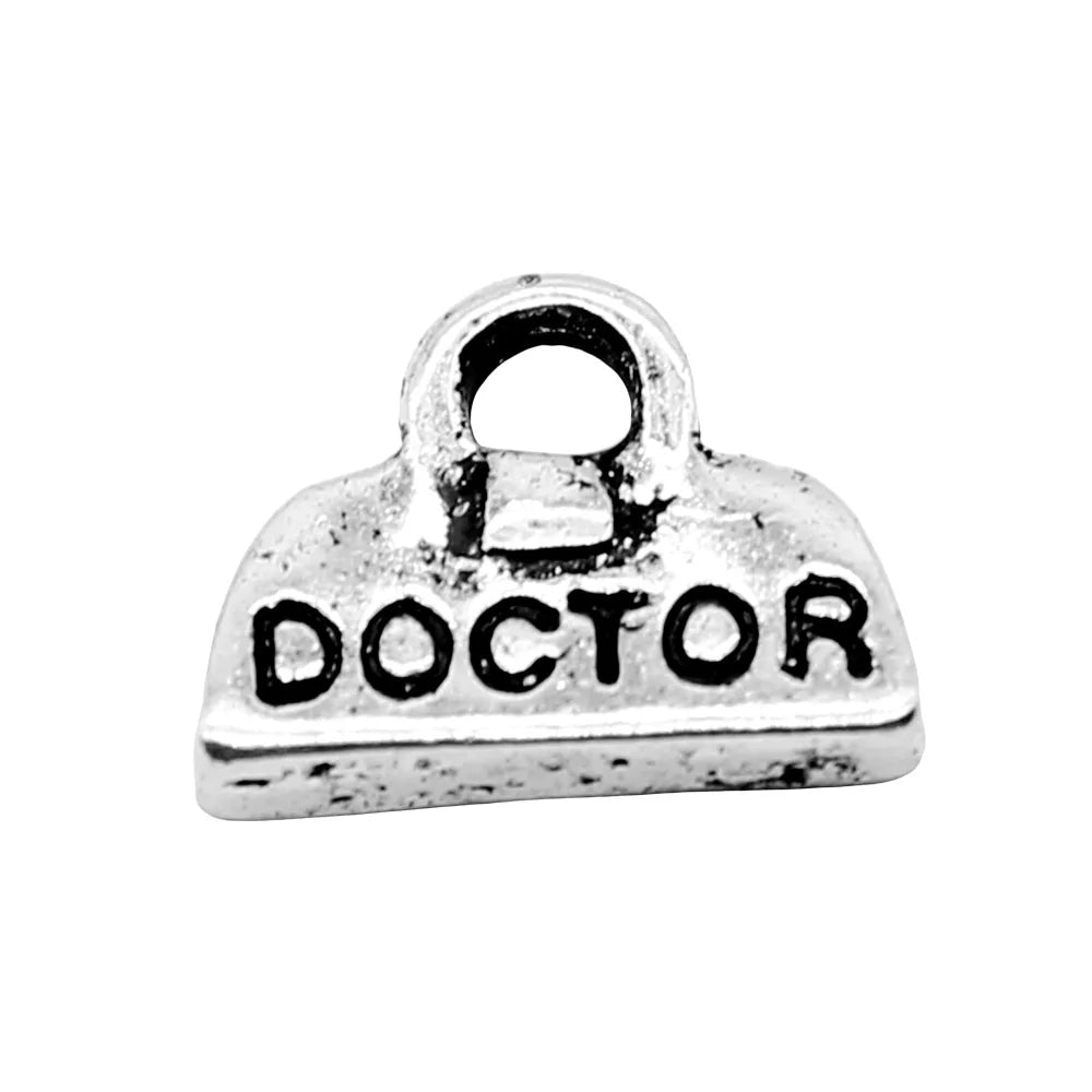 11x14mm 1g Antique Silver Zinc Alloy Doctor Medical Bag Charm Pendant for DIY Jewelry Making