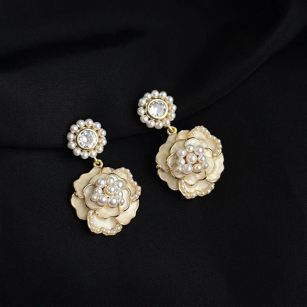 18K Gold Plated Copper No Piercing Clip On Drop Earrings, Premium Geometric Coil Commuter Jewelry