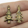 27x14mm 1.3g Zinc Alloy Christmas Tree Pine Tree Star Tree charm pendant for DIY jewelry making