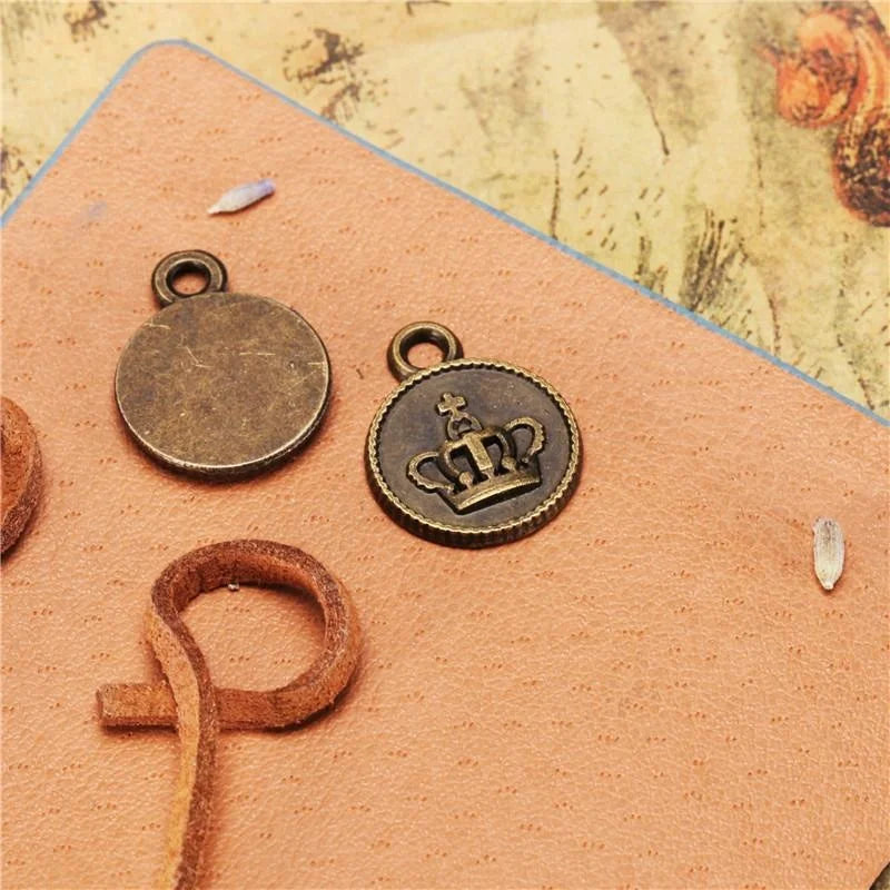 18x14MM Zinc Alloy Crown Charm Pendant for DIY Necklace Bracelet Jewelry Making