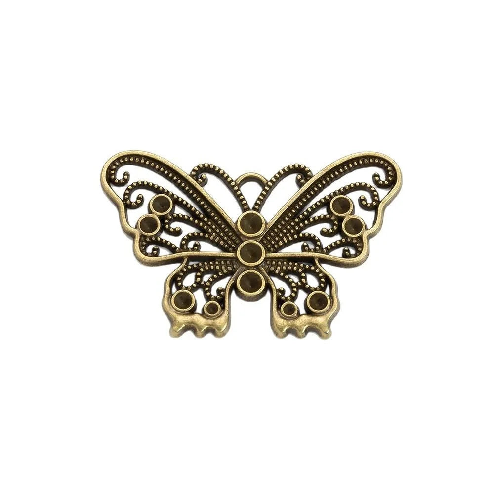42x28MM Zinc Alloy Butterfly Charm Pendant for DIY Necklace Bracelet Jewelry Making