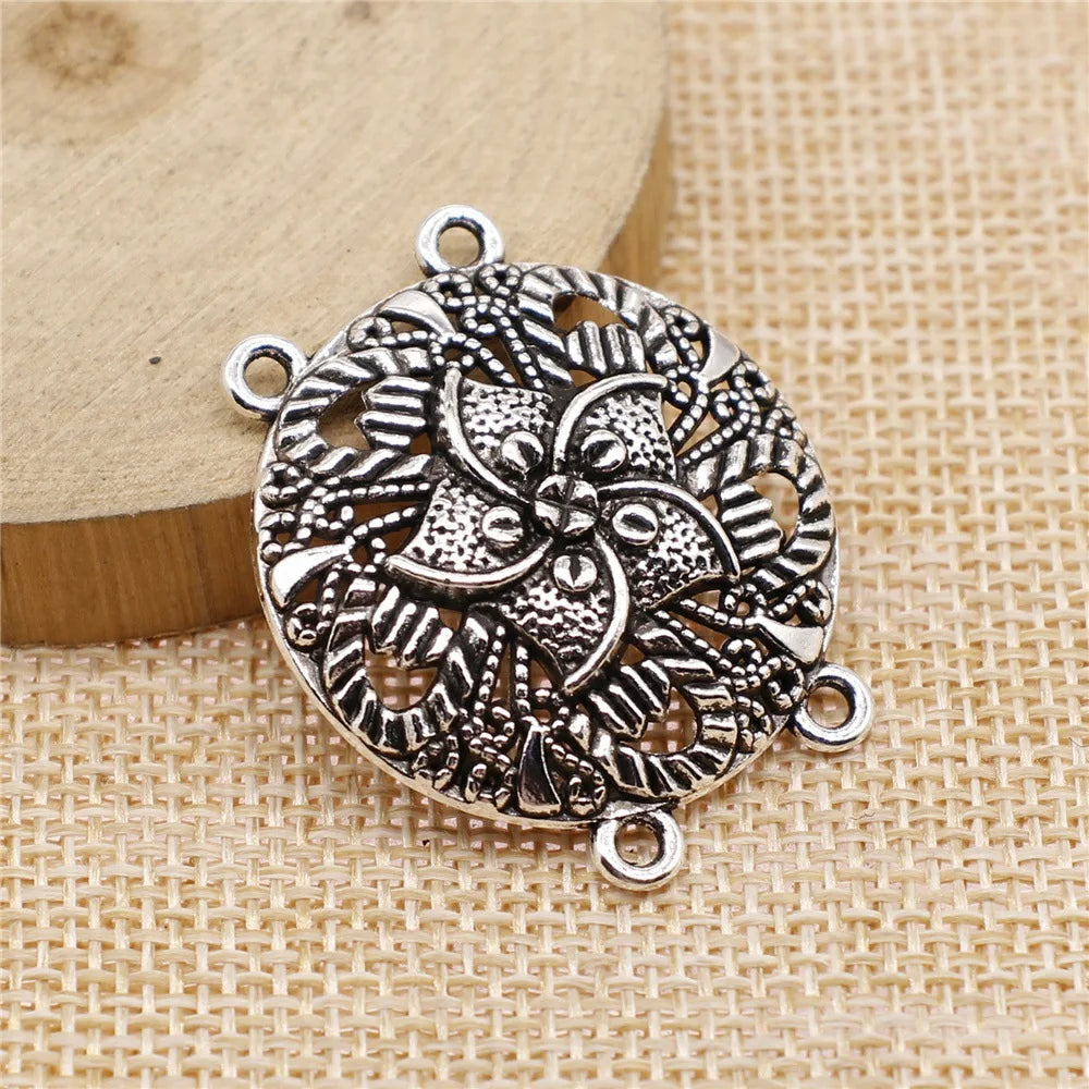 31x36mm 4.6g Multicolor Zinc Alloy Four Hole Body Chain Connector Charm for Waist Chain Jewelry DIY