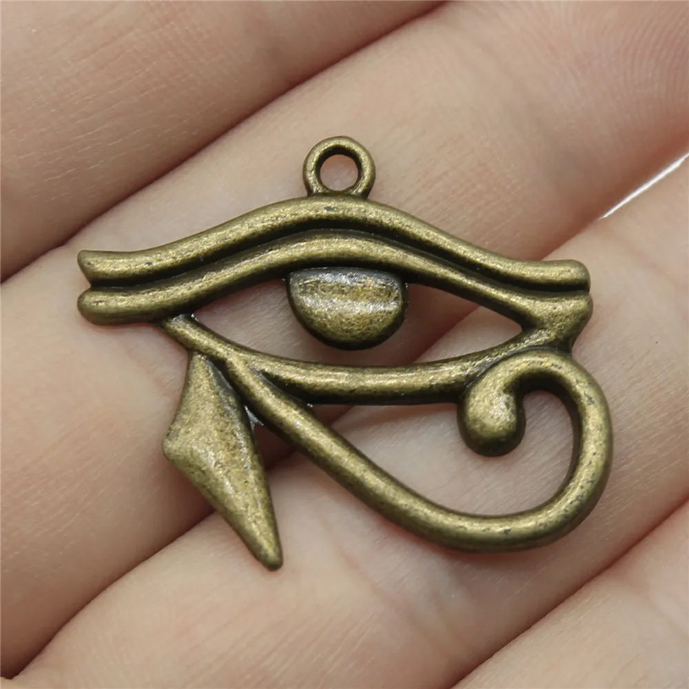 33x27mm 3.4g Multicolor Zinc Alloy Eye of Horus Charm Pendant for DIY Necklace Bracelet Making