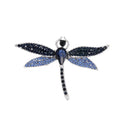 Elegant Dragonfly Rhinestone Alloy Brooch With Pearl Accent, Colorful Insect Lapel Pin Corsage Gift