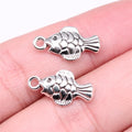 19x10mm 1g Multi Color Zinc Alloy Fish Charm Pendant for DIY Necklace Bracelet Making