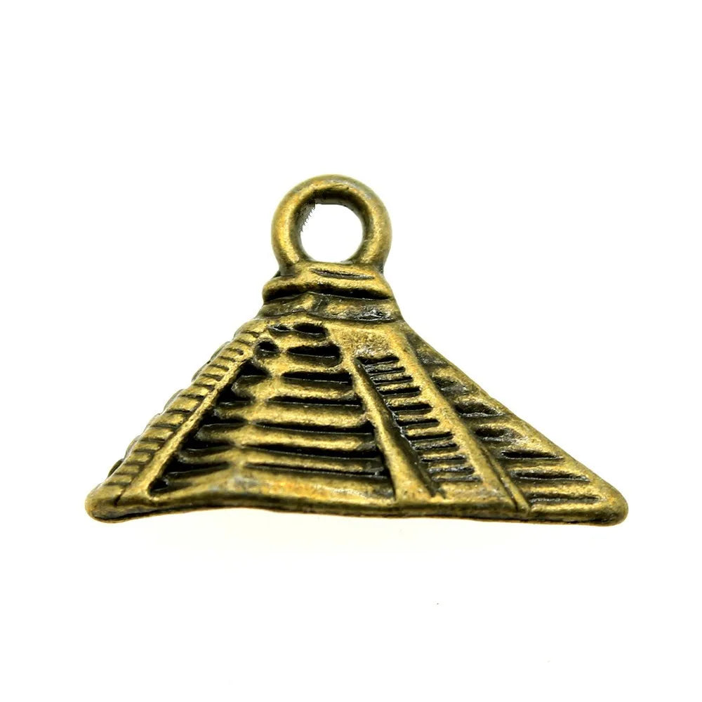 21x15mm 1.5g Multicolor Zinc Alloy Tower Charm Pendant for DIY Necklace Bracelet Making