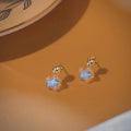 Minimalist Mini 14K Plated Copper Colorful Five Point Star Stud Earrings
