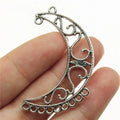 45x10mm 2.6g Antique Silver Zinc Alloy Moon Star Earring Connector Charms for DIY Jewelry Making