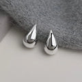 Minimalist Polished Metal Hollow Teardrop Chili Drop Earrings For Women Geometric Fashion Jewelry