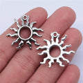 25x24mm 3g Multicolor Zinc Alloy Sun Charm Pendant for DIY Necklace Bracelet Jewelry Making
