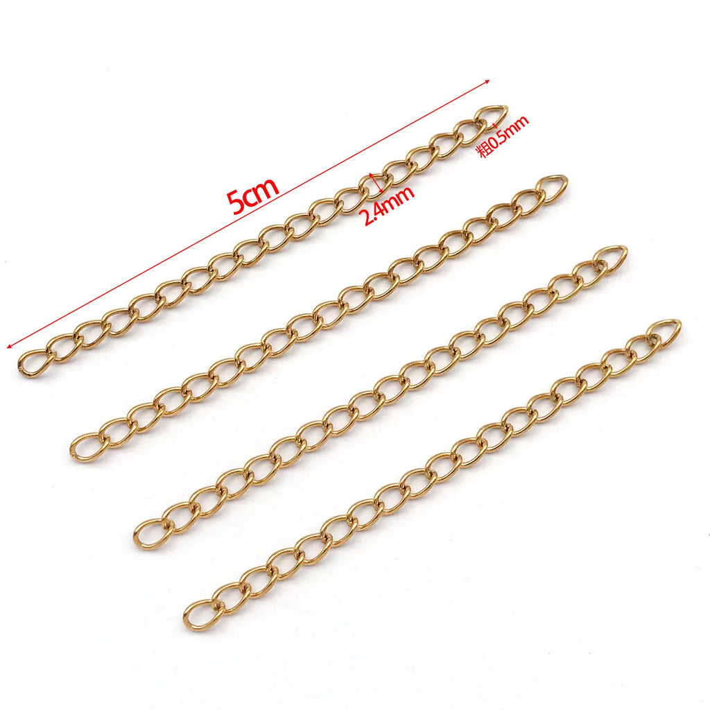 Stainless Steel Water Drop Extension Chain for Necklace Bracelet Jewelry Findings