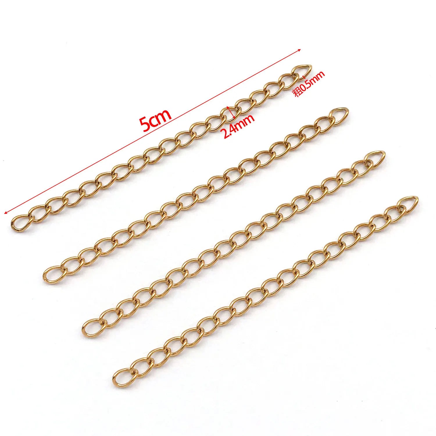 Stainless Steel Water Drop Extension Chain for Necklace Bracelet Jewelry Findings