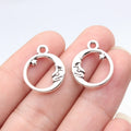 20x16mm 1.45g Multicolor Zinc Alloy Moon Star Charm Pendant for DIY Necklace Bracelet Jewelry Making