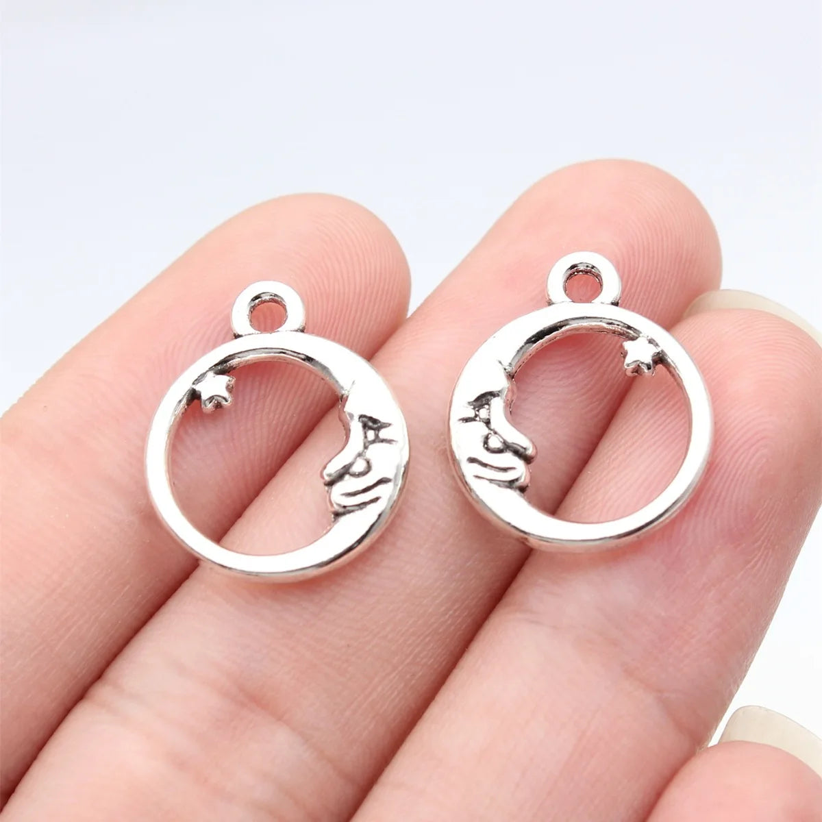 20x16mm 1.45g Multicolor Zinc Alloy Moon Star Charm Pendant for DIY Necklace Bracelet Jewelry Making