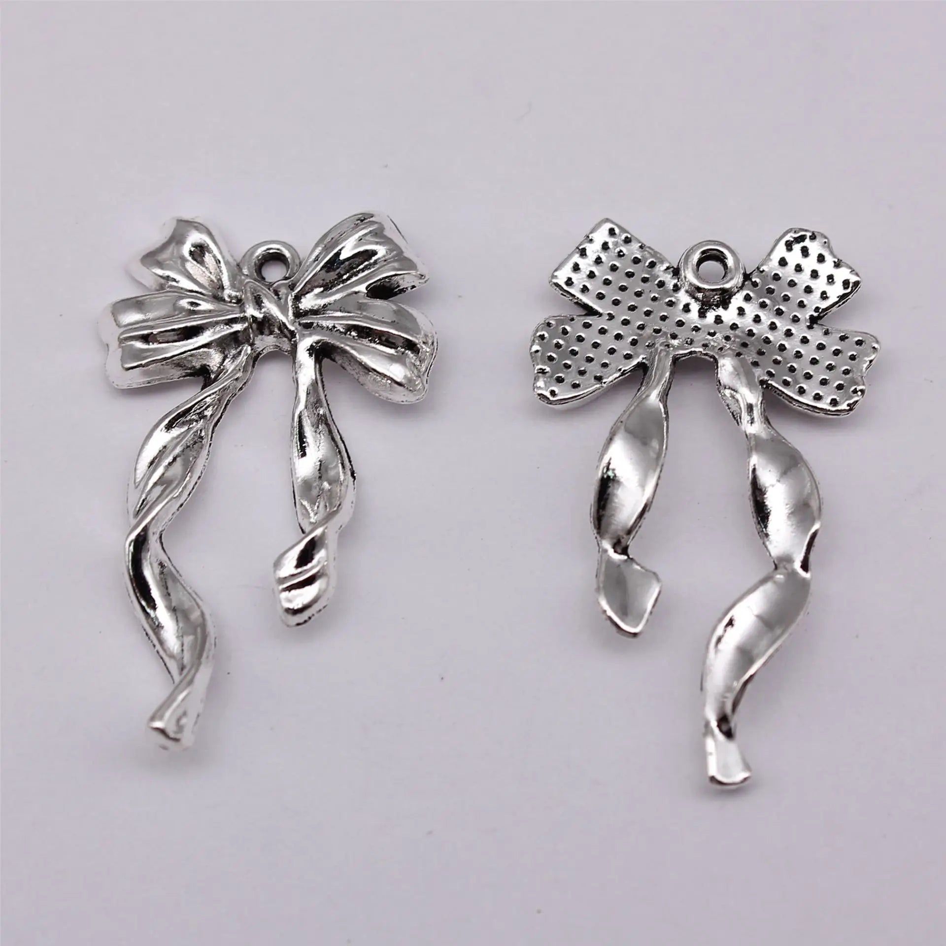 30x18mm 2.8g Zinc Alloy Bow Butterfly Charm Pendant Jewelry Findings for DIY Princess Style Accessories