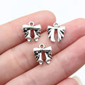 13x12mm 0.99g Antique Silver Zinc Alloy Bowknot Butterfly Charm Pendant for DIY Bracelet Necklace Jewelry