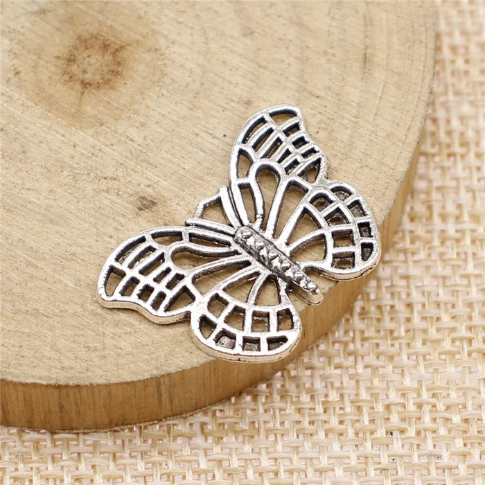26x18mm 1.5g Vintage Zinc Alloy Butterfly Charm Pendant for DIY Earrings Necklace Jewelry Making