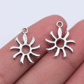 18x15mm 0.8g Antique Silver Zinc Alloy Sun Charm Pendant for DIY Necklace Bracelet Jewelry Making