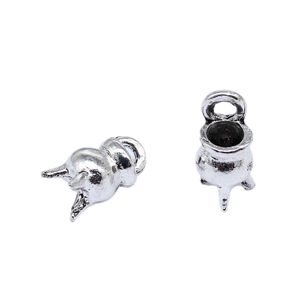 14x7mm 1.6g Antique Silver Zinc Alloy Incense Burner Charm Pendant for DIY Necklace Bracelet Making