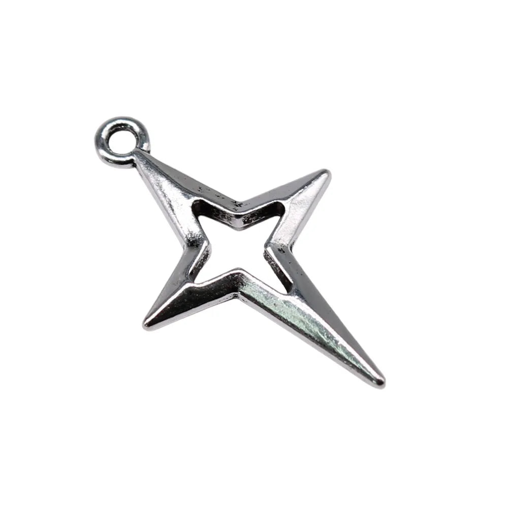 27x17mm 1.13g Multicolor Zinc Alloy Shining Star Charm Pendant for DIY Necklace Bracelet Jewelry Making