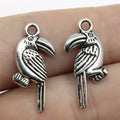 25x13mm 1.8g Antique Silver Zinc Alloy Toucan Bird Charm Pendant for DIY Necklace Bracelet Jewelry Making