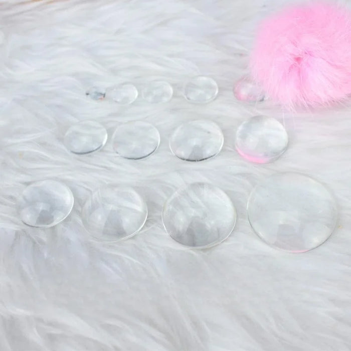 Glass Round Charm Pendant for DIY Necklace Bracelet Jewelry Making — 10mm