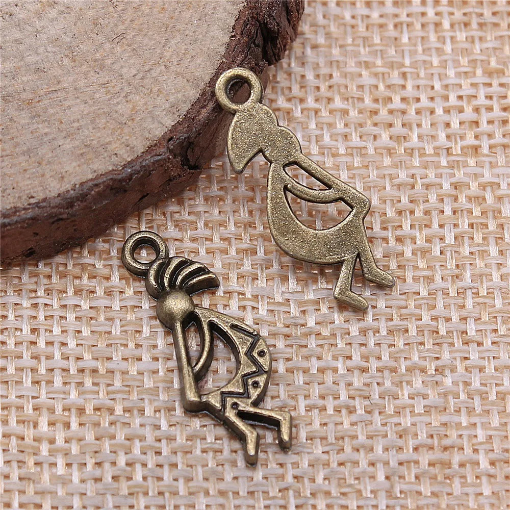 24x9mm 1g Multicolor Zinc Alloy Tribal Wizard Charm Pendant for DIY Necklace Bracelet Making