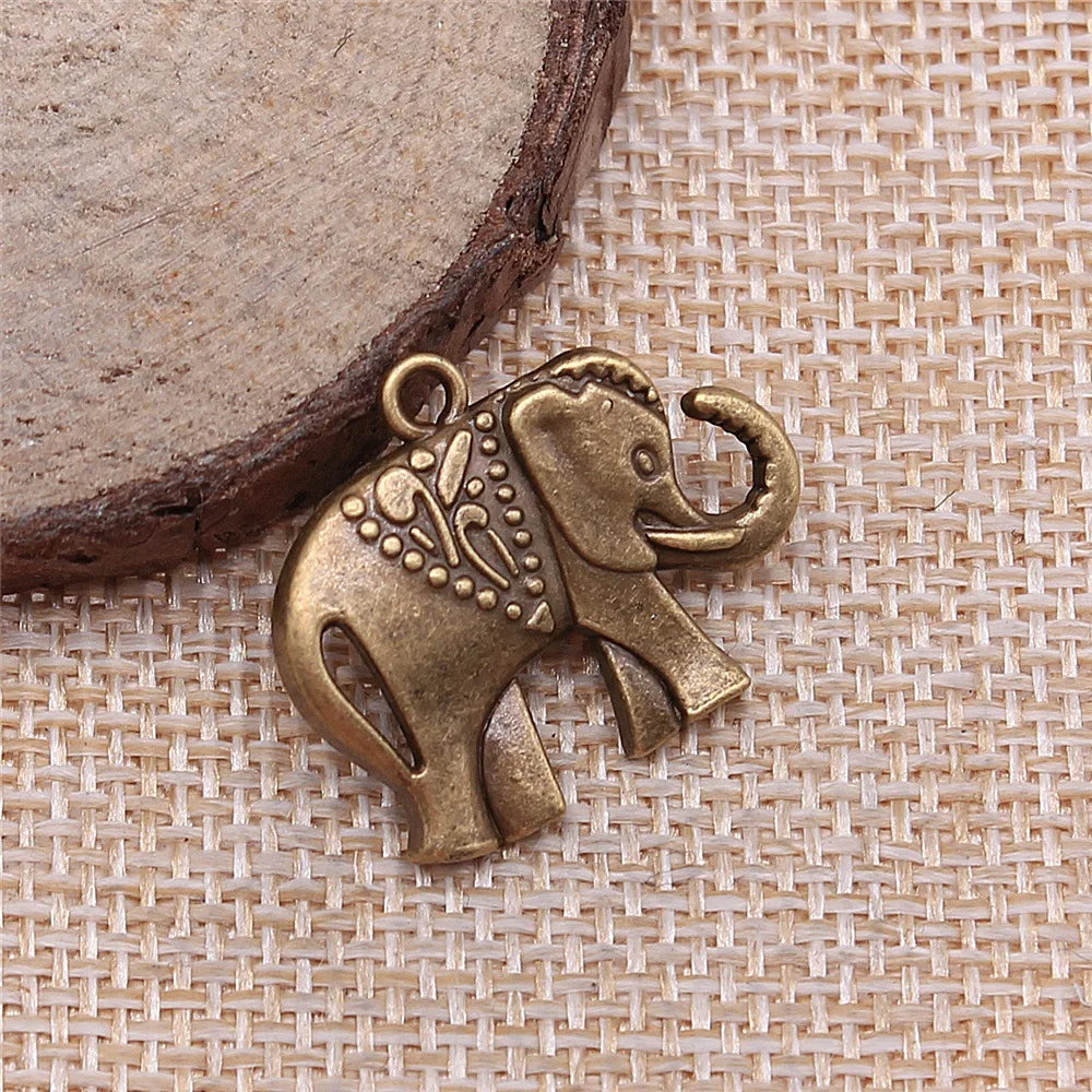 25x21mm 1.8g Multicolor Zinc Alloy Elephant Charm Pendant for DIY Necklace Bracelet Jewelry Making