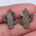 20x14mm 1.66g Multicolor Zinc Alloy Cactus Charm Pendant for Bracelet Necklace DIY Jewelry Making