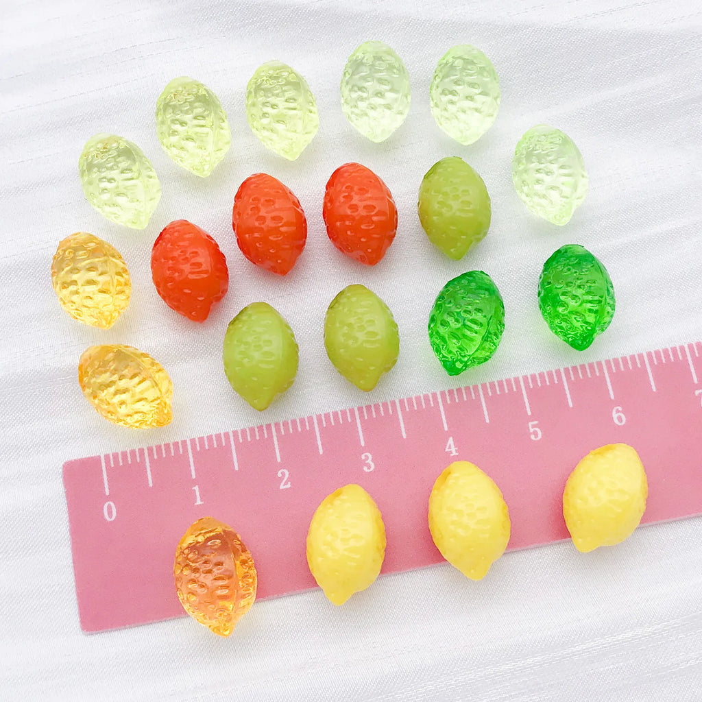 Acrylic 3D Lemon Loose Beads for DIY Bracelet Necklace Phone Strap Jewelry