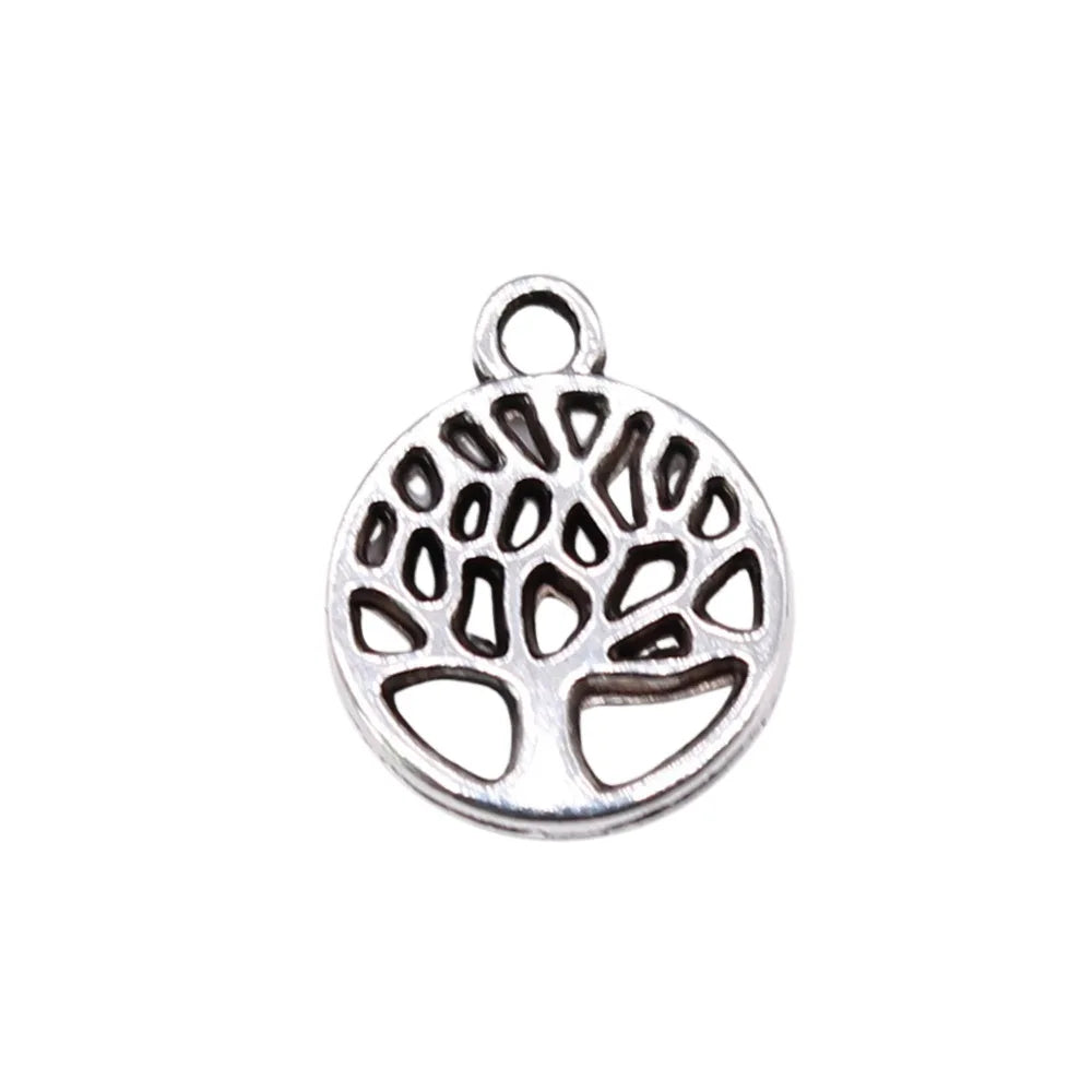 13x11mm 0.5g Antique Gold Zinc Alloy Tree Charm Pendant for DIY Necklace Bracelet Jewelry Making