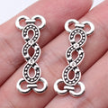 30x11mm 1.5g Antique Silver Zinc Alloy Four Hole Body Chain Connector Charm for Waist Chain Jewelry