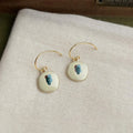 French Chic Geometric Zinc Alloy Drop Earrings, Minimalist Round Square Fashion Jewelry