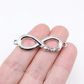 40x13mm 2.9g Antique Silver Zinc Alloy LOVE Infinity Symbol Connector Charm for DIY Bracelet Making