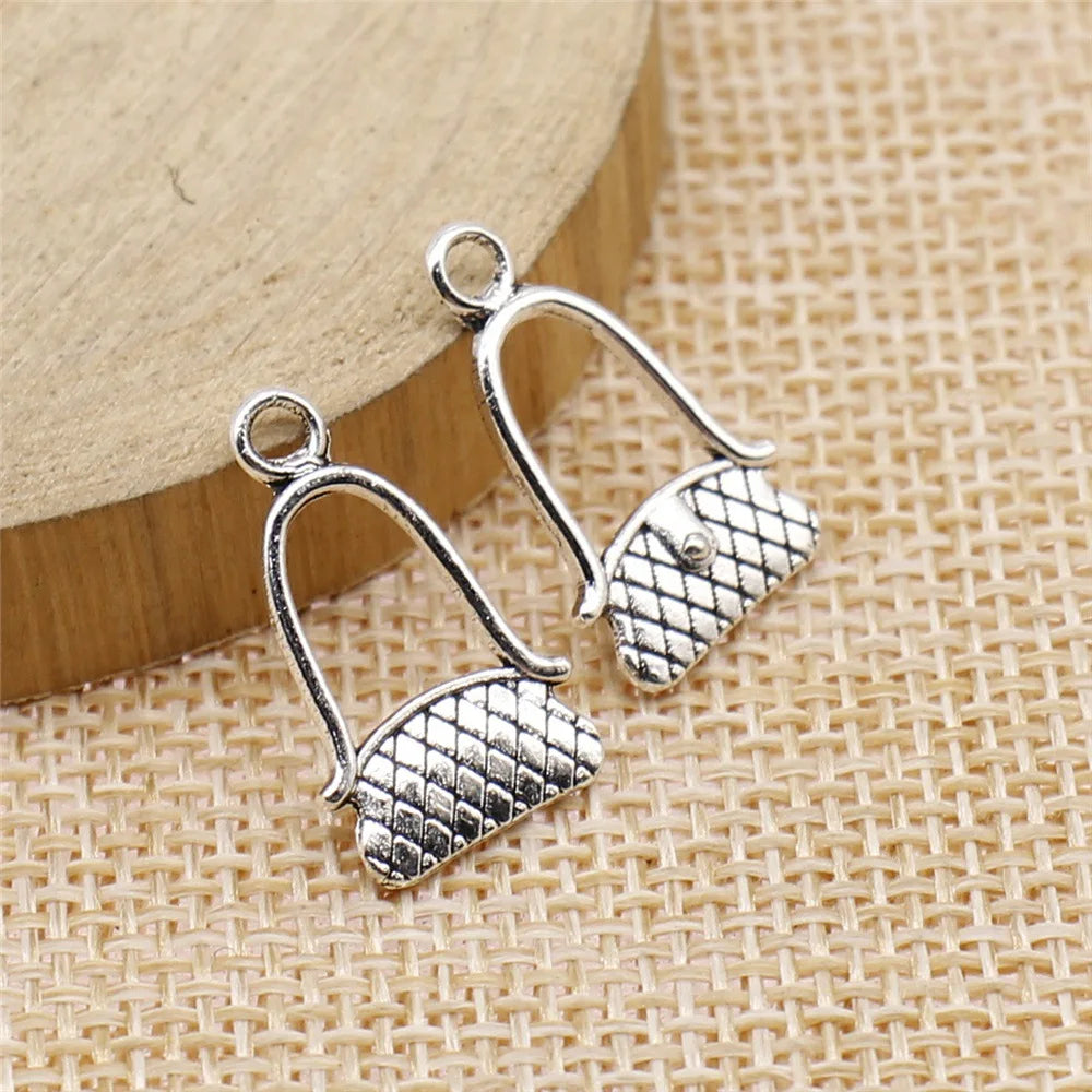 12x20mm 0.8g Multi-Color Zinc Alloy Ladies Handbag Charm Pendant for Necklace Bracelet DIY Jewelry Making