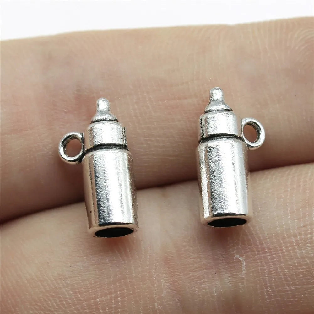 15x5x5mm 1.1g Multicolor Zinc Alloy Baby Bottle Charm Pendant for DIY Bracelet Necklace Making
