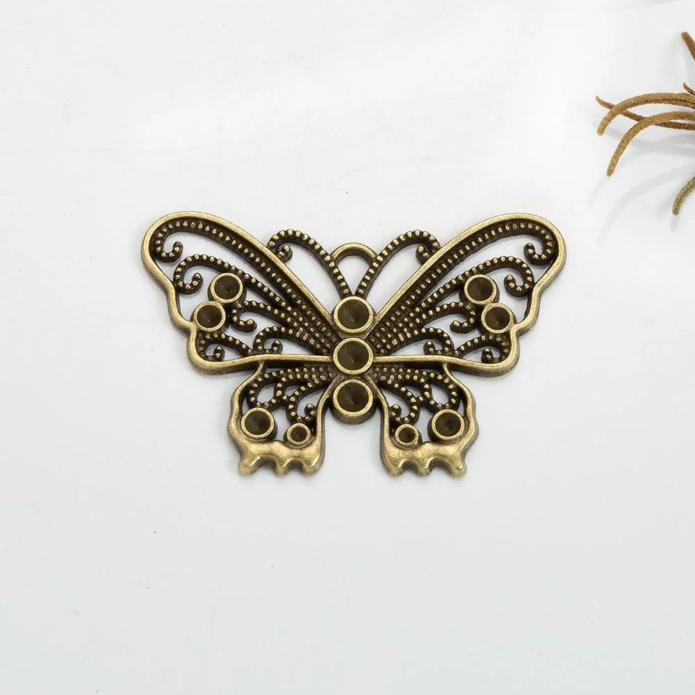 42x28MM Zinc Alloy Butterfly Charm Pendant for DIY Necklace Bracelet Jewelry Making