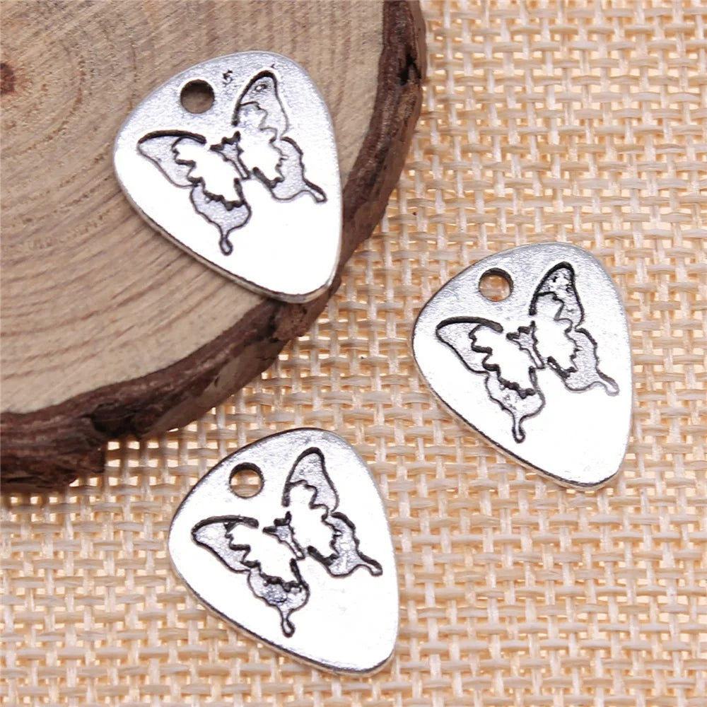 18x15mm 1.7g Antique silver zinc alloy Butterfly charm pendant for necklace bracelet DIY making