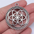45x40mm 7.3g Antique silver zinc alloy Hollow Flower charm pendant for DIY necklace earring making