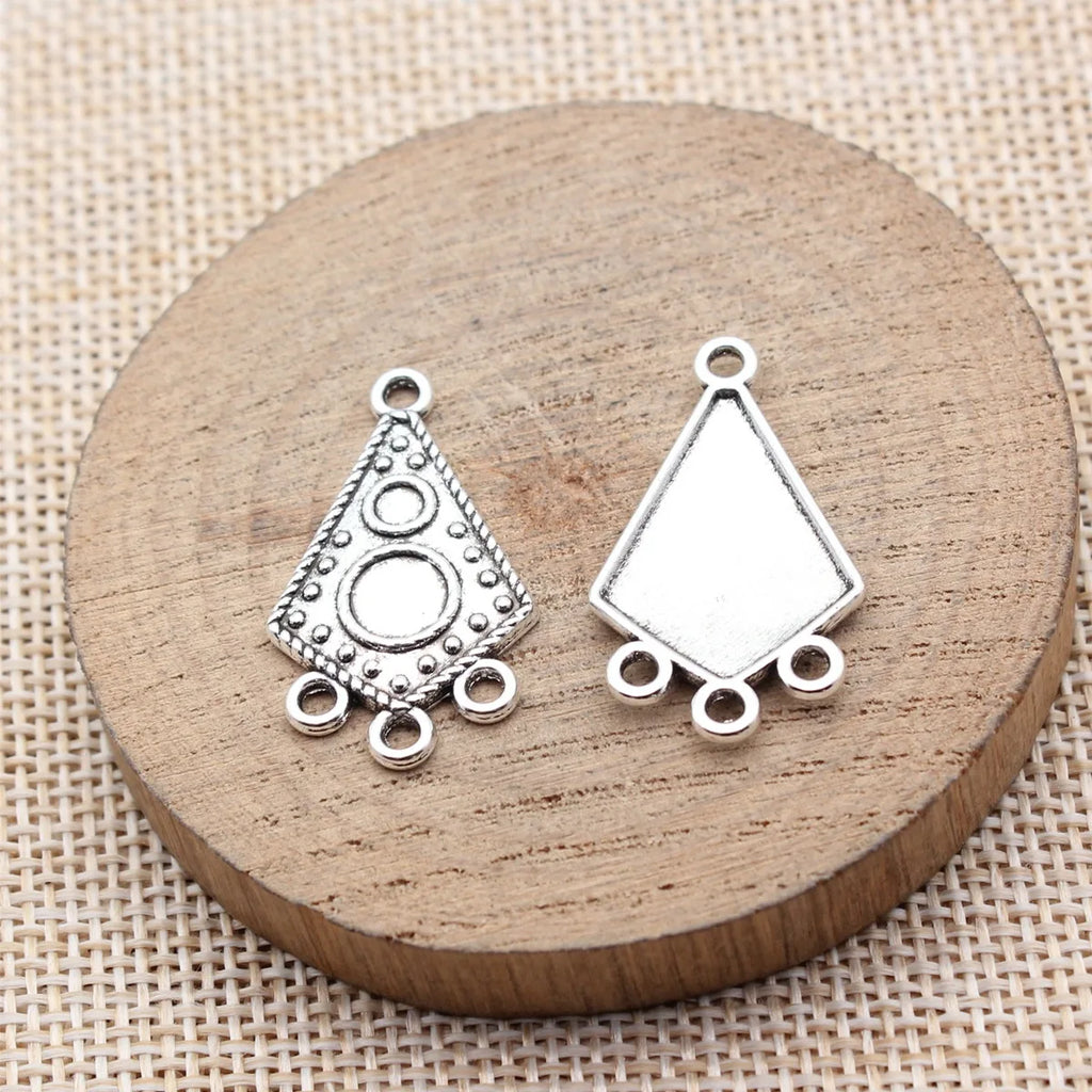 29x17mm 1.5g Multicolor Zinc Alloy Earring Connector Charm for DIY Earring Jewelry Making