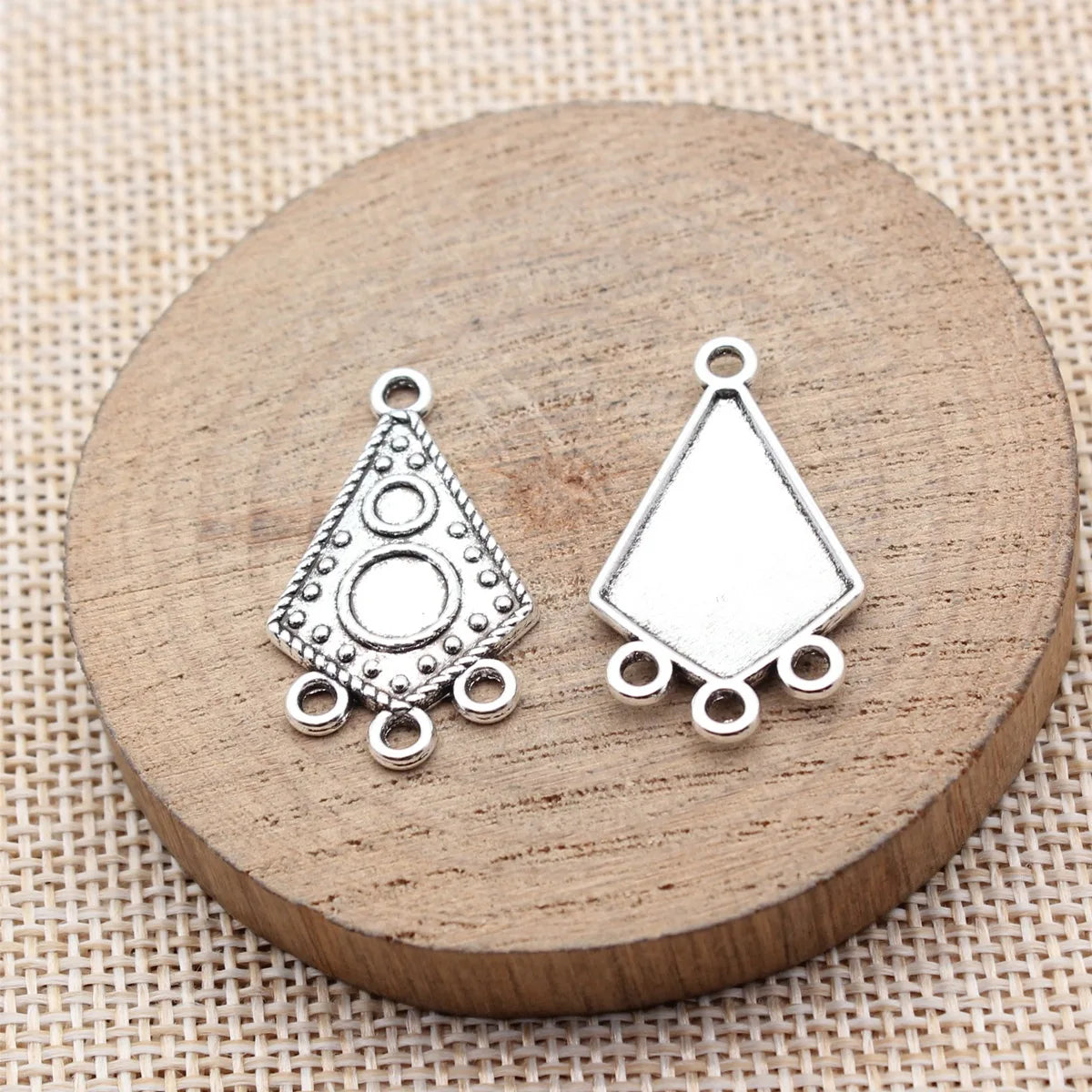 29x17mm 1.5g Multicolor Zinc Alloy Earring Connector Charm for DIY Earring Jewelry Making