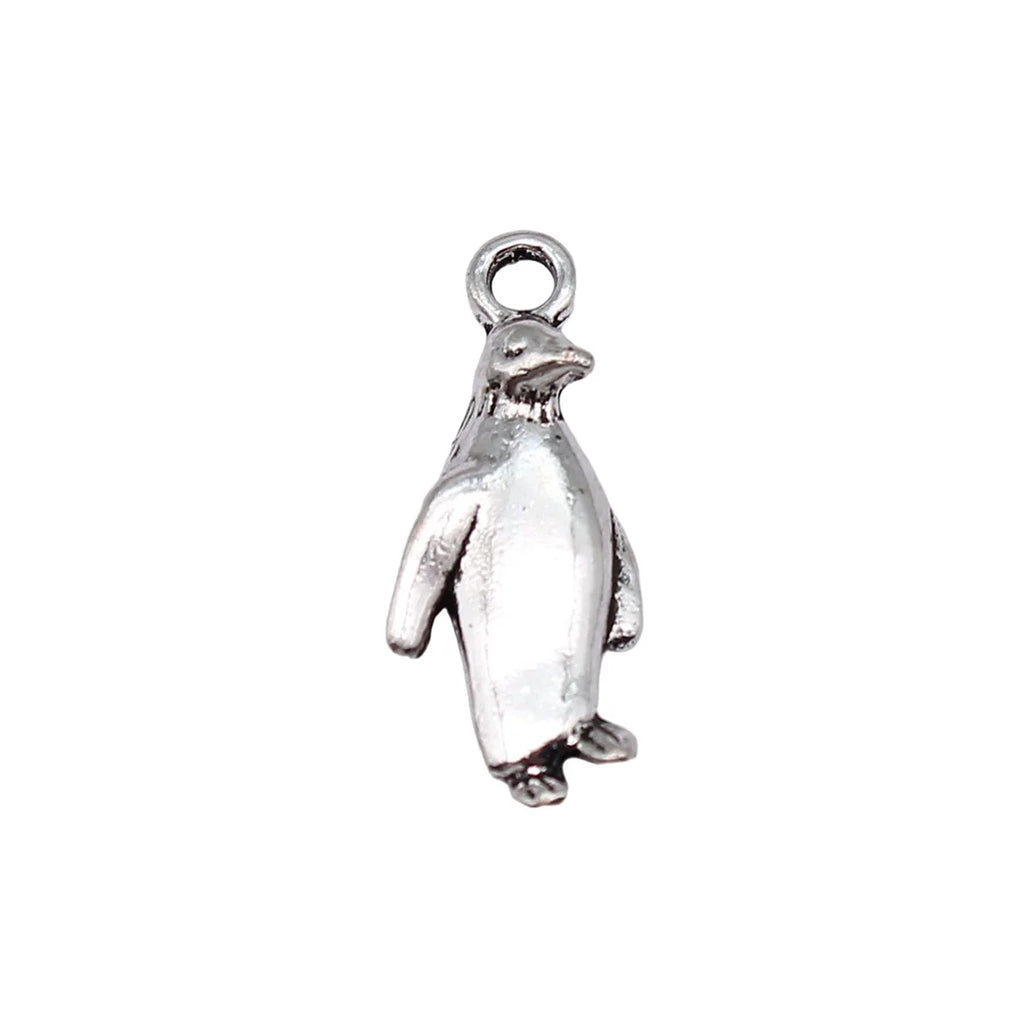 23x10mm 1.6g Antique Silver Zinc Alloy Penguin Charm Pendant for DIY Necklace Bracelet Jewelry Making