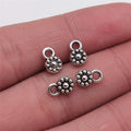 5x9mm 0.3g Zinc Alloy Flower Charm Pendants for DIY Bracelet Necklace Jewelry Making
