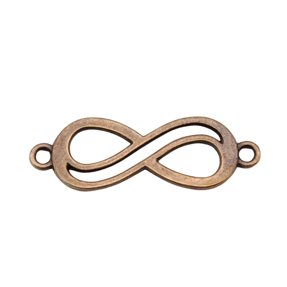 33x12mm 1.4g Multicolor Zinc Alloy Infinity Symbol Connector Charm for Handmade Jewelry Making