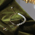 French Light Luxury Freshwater Pearl 14K Gold Plated Copper Handmade Geometric Bracelet