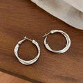 Exaggerated Copper Large Round Geometric Hoop Earrings Minimalist Sweet Cool Fashion Jewelry